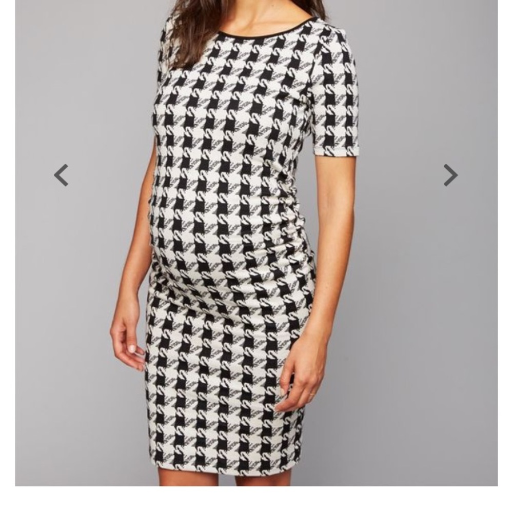 Isabella Oliver Maternity Houndstooth Dress